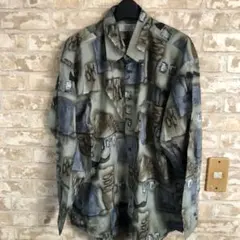 古着 90's 総柄シャツ ヨーロピアン レトロ 一点物