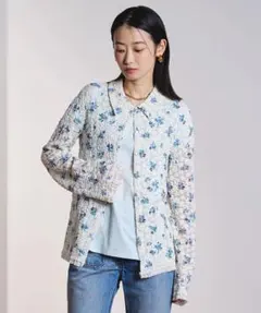 ROSE BUD CREOLME/FLORAL LACE TOP