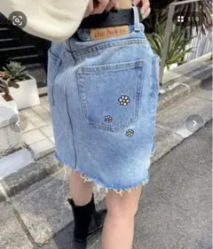 WHO'S WHO galleryフラワーデニムミニスカートのサムネイル