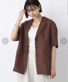A part by レーヨンリネン素材　半袖ジャケットのサムネイル