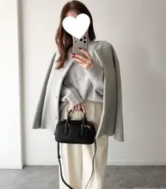 greenlabel relaxingFOXブレンドノーカラーニットカーディガン