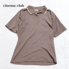 シネマクラブ 半袖ポロシャツ カットソー リブ バイカラー フィット コットン