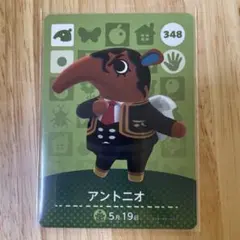 どうぶつの森　amiiboカード　348　アントニオ
