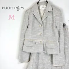 クレージュ ジャケット ロロピアーナ ベロア リボン カシミア シルク 