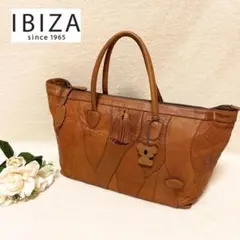 収納力抜群かわいいIBIZA イビザ レザー ハンドバッグ パッチワークのサムネイル