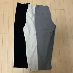 スラックス3点セット ブラック、ホワイト、グレー