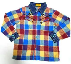 ミキハウス ダブルB 100 チェック トップス 長袖 シャツ 男の子 キッズ