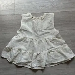 アイボリー フリル付きチュニック 110cm