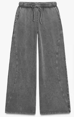 ZARA ザラ ウォッシュ加工入りパンツ ジャージ スウェットパンツ
