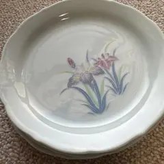 花柄陶磁器皿5枚　楽山　有田焼