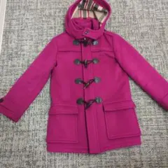 バーバリーロンドン　キッズ　フリルダッフルコート　メガチェック　120 バーバリーロンドン キッズ フリルダッフルコート メガチェック 120