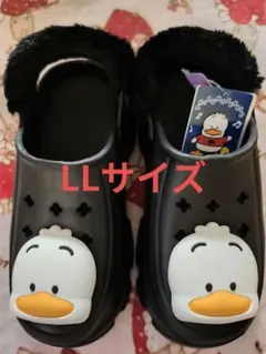 サンリオ あひるのペックル クロックス風 厚底サンダル LLサイズ　ファー付き