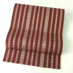 特許取得・さくら造り】本場筑前博多織 献上縞 美品 作り帯/文化帯 二