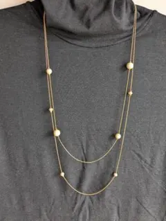 コットンパール 2連ネックレス