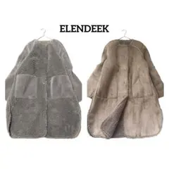 美品✨エレンディーク　ELENDEEK コート　リバーシブル　ノーカラー　ボア