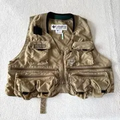 ★美品★コロンビアPFG フィッシングベストL カーキ　クリーニング済のサムネイル