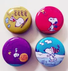 SNOOPY スヌーピー 缶入りシール 4缶セット