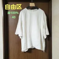 手織りヘンプ大麻生成りラウンドヘム半袖Tシャツ(M)E71 - メルカリ