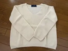 ships ウールカシミヤ混　ニット　ホワイト