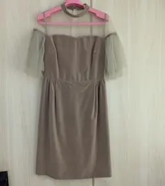 タグ付き未使用品 リリーブラウン チュールベロアドレス人気完売品 M〜L