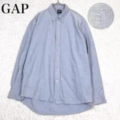 OLD GAP オックスフォードシャツ BDシャツ 刺繍ロゴ ゆるだぼ 00sのサムネイル