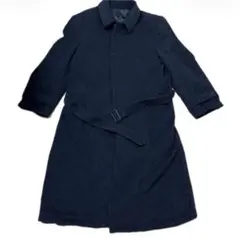 ネイビー ベルト付き チェスターコート Lサイズ