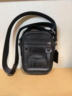 COACH コーチ レザー クロスボディバッグ ブラック 使用感あり