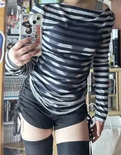 ドクロ ボーダーロンT