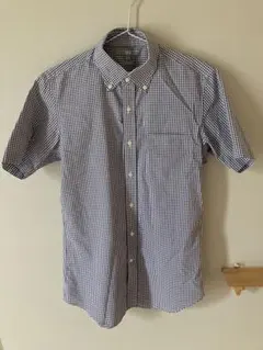 UNIQLO スリムフィット ギンガムチェック 半袖シャツ S