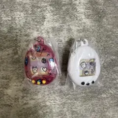 たまごっち　シャカシャカチャームかコレクション　クリアピンク　白