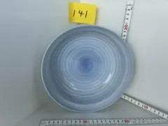 141 青と白のストライプボウル
