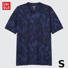 UNIQLO ドライEX Tシャツ Meguru Yamaguchi ネイビーS