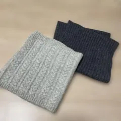 お値下げ　ケーブル編みニットネックウォーマーセット