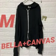 BELLA+CANVAS 黒パーカー 【M】　薄め裏起毛
