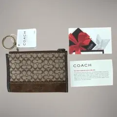 新品未使用　タグ付き　COACH コインケース キーリング付き