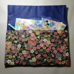 ケース　文庫本　A6サイズ　花柄　布製　マルチケース　ハンドメイド