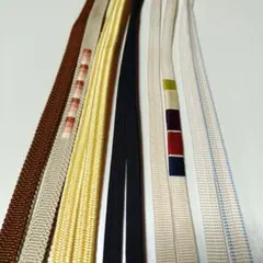 帯締め　カジュアル　5本セット　正絹　おまとめ