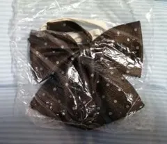 茶色 水玉模様 リボン
