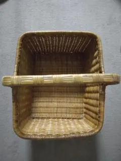 １点モノ★ヴィンテージ★天然素材のバスケットバッグナチュラルインテリア収納