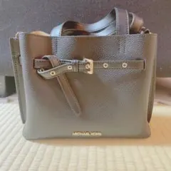 MICHAEL KORS ブラックレザーショルダーバッグ