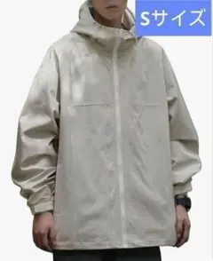 マウンテンパーカー ナイロン アウター 防水・防風 ホワイトベージュ Sサイズ