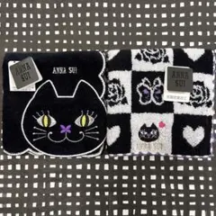 アナスイ　タオルハンカチ2枚　ねこ