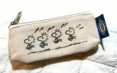 スヌーピー イラスト ポーチ アイボリー