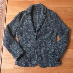 メルカリ市のみ出品！ZARA MAN グレー系 テーラードジャケット ニット素材