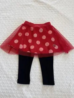 BABYDOLL 赤 ドット柄 スカート レギンス 80