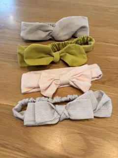 ベビー ヘアバンド 4点セット リボン付き