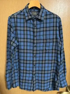 OLD UNIQLO チェックネルシャツ BLUE xBLACK サイズL