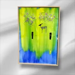 Toshiko 抽象画 水彩画 アート作品「ふきのとうの天ぷら」 Toshiko 抽象画 水彩画 アート作品「ふきのとうの天ぷら」 | Mercari
