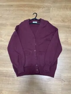 WEGO ニットカーディガン ワインレッド　スクールカーディガン 制服 学生