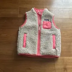 patagonia 4T ベスト ピンク/ホワイト